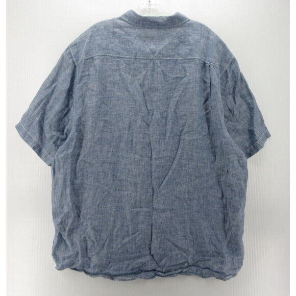 Tommy Bahama Shirt XXL Linen Hawaiian Button Up Camp Pocket Marlin Logo - Picture 7 of 10